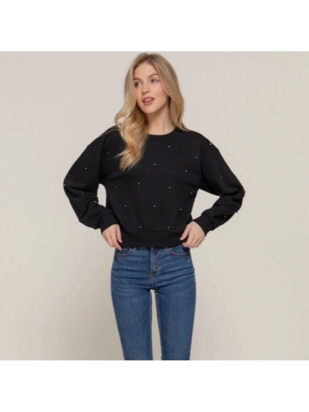 Pearl Studded Sweatshirt